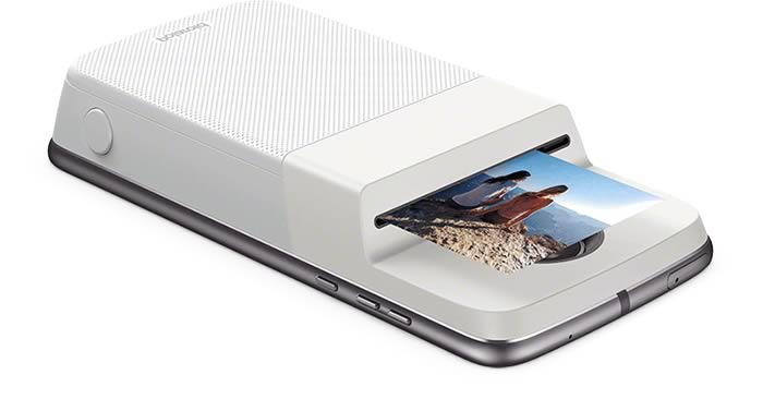 Moto Mod Polaroid con Impresora Insta-Share. Polaroid y Motorola.